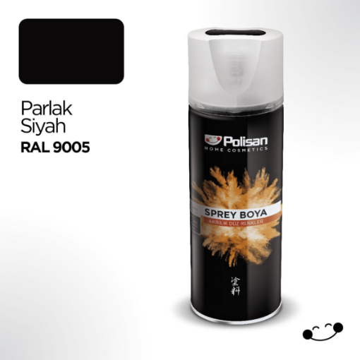 POL. SPREY BOYA PARLAK SİYAH 9005 ADR resmi