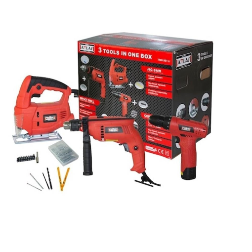 ATTLAS 3 LÜ SPRAL+DEKUPAJ+MATKAP SETİ resmi