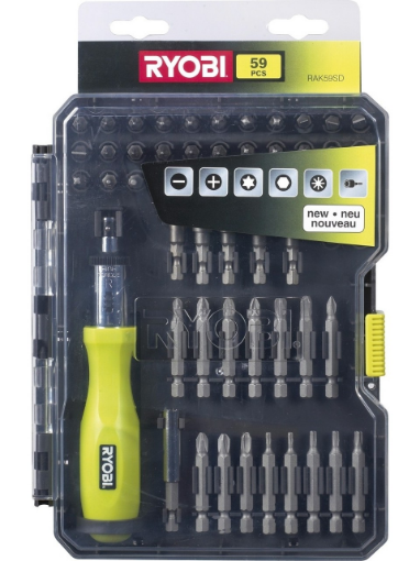 RYOBİ RAK59SD 59 PARÇA CIRCIRLI TORNAVİDA SETİ resmi