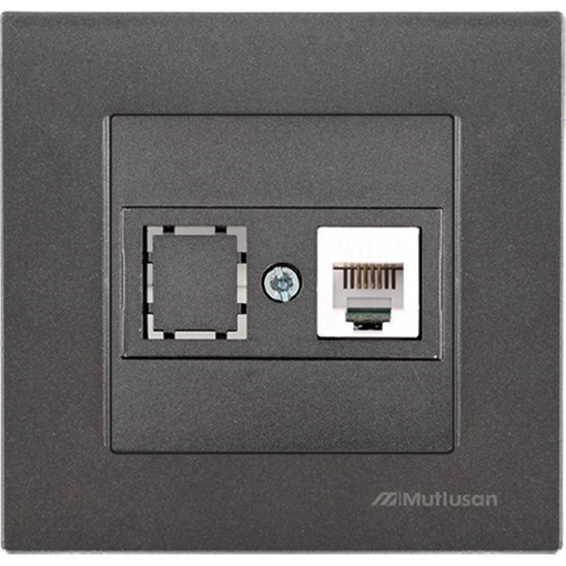 MUTLUSAN TELEFON PRİZİ FÜME resmi