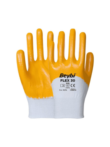 BEYBİ FLEX 30 NİTRİL SARI ELDİVEN resmi