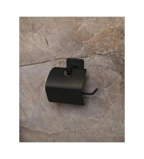 WC TUVALET KAĞITLIK KAPAKLI SİYAH ERT resmi