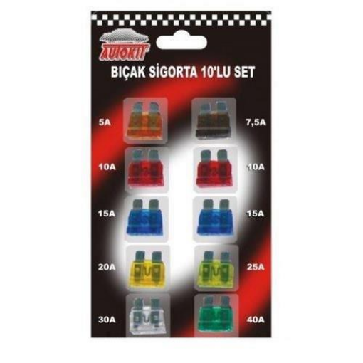 AUTOKİT BIÇAK SİGORTA 10 LU SET resmi