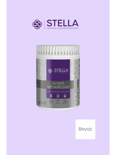 STELLA AKRİLİK BEYAZ BOYA 500 ML resmi